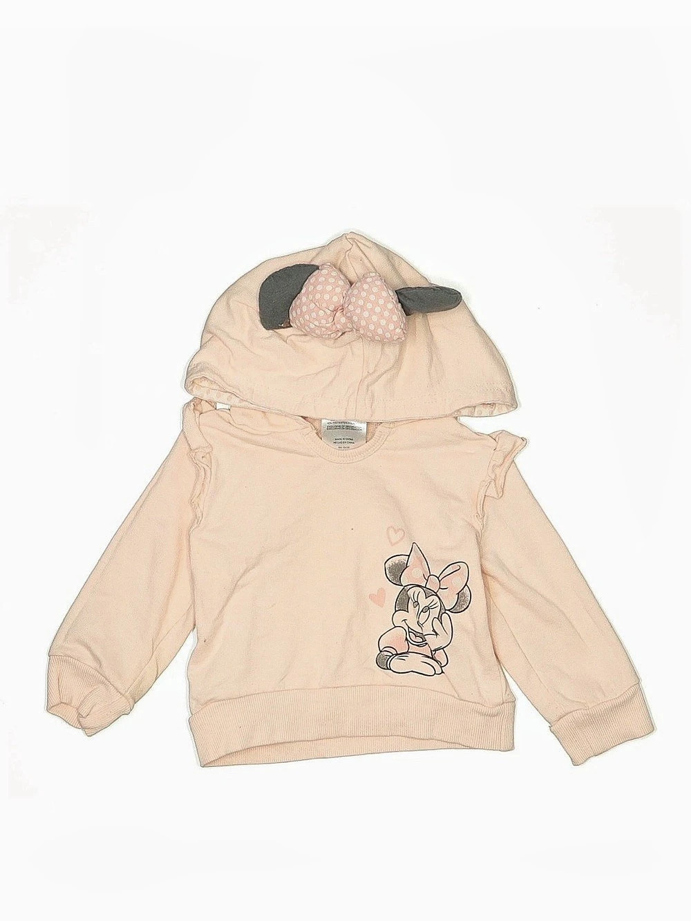 Disney Minnie Mouse Hoodie Pink & Gray Baby 6/9M